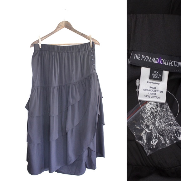 The Pyramid Collection Dresses & Skirts - New The Pyramid Collection Hi Low Tiered Skirt 2X